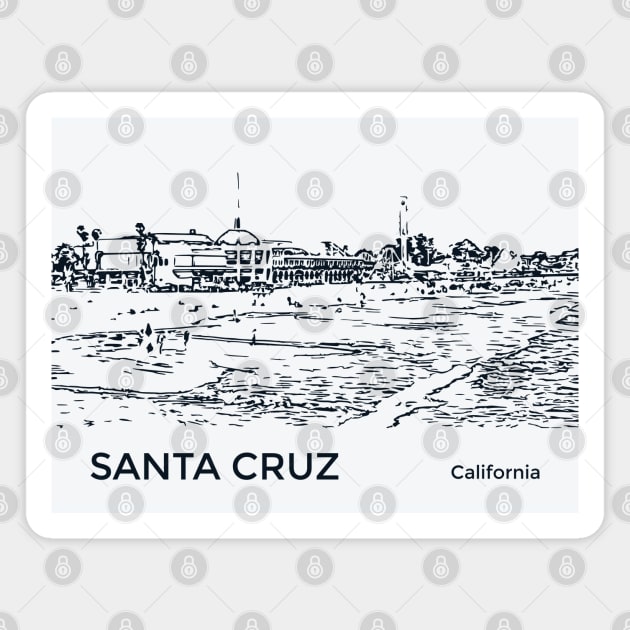 Santa Cruz California Magnet by Lakeric